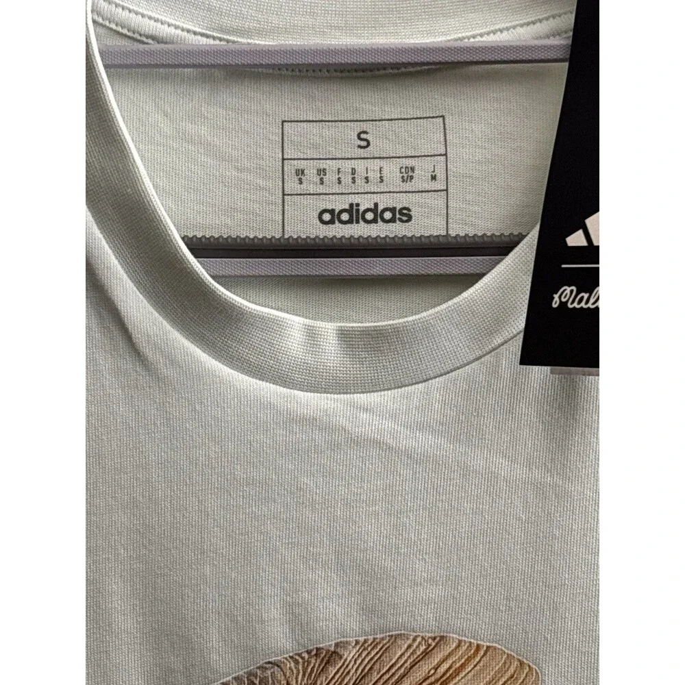 Malbon x Adidas Graphic Golf T-Shirt Limited Edition Color Crystal Jade Sz Small